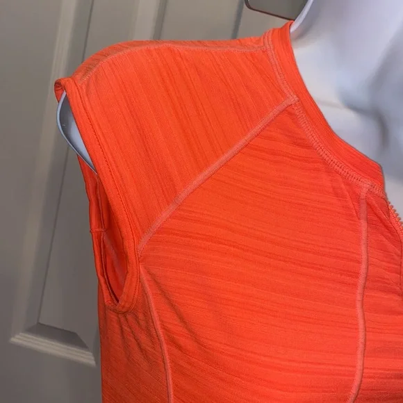 Women’s Athleta sleeveless bright neon orange workout shirt , size XS - Picture 4 of 10